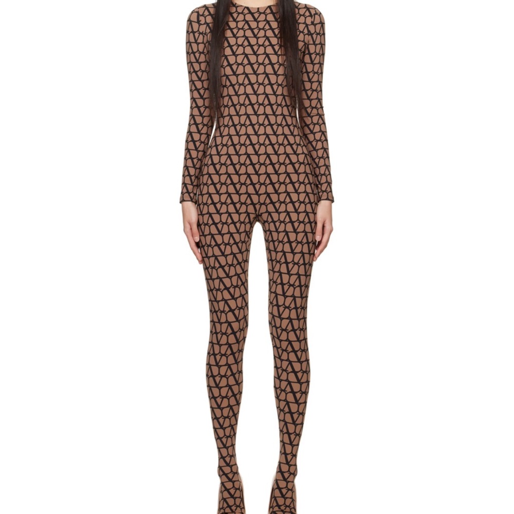 VALENTINO
Brown & Black Iconographe Jumpsuit